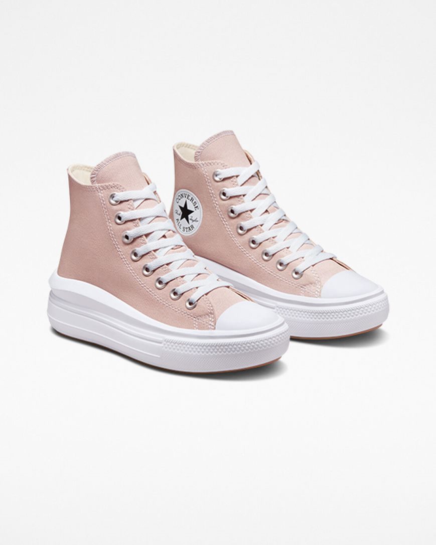 Zapatos Plataforma Converse Chuck Taylor All Star Move Seasonal Color Altas Mujer Gris Blancas | PE LEW5P7